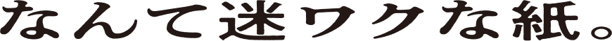 なんて迷ワクな紙。